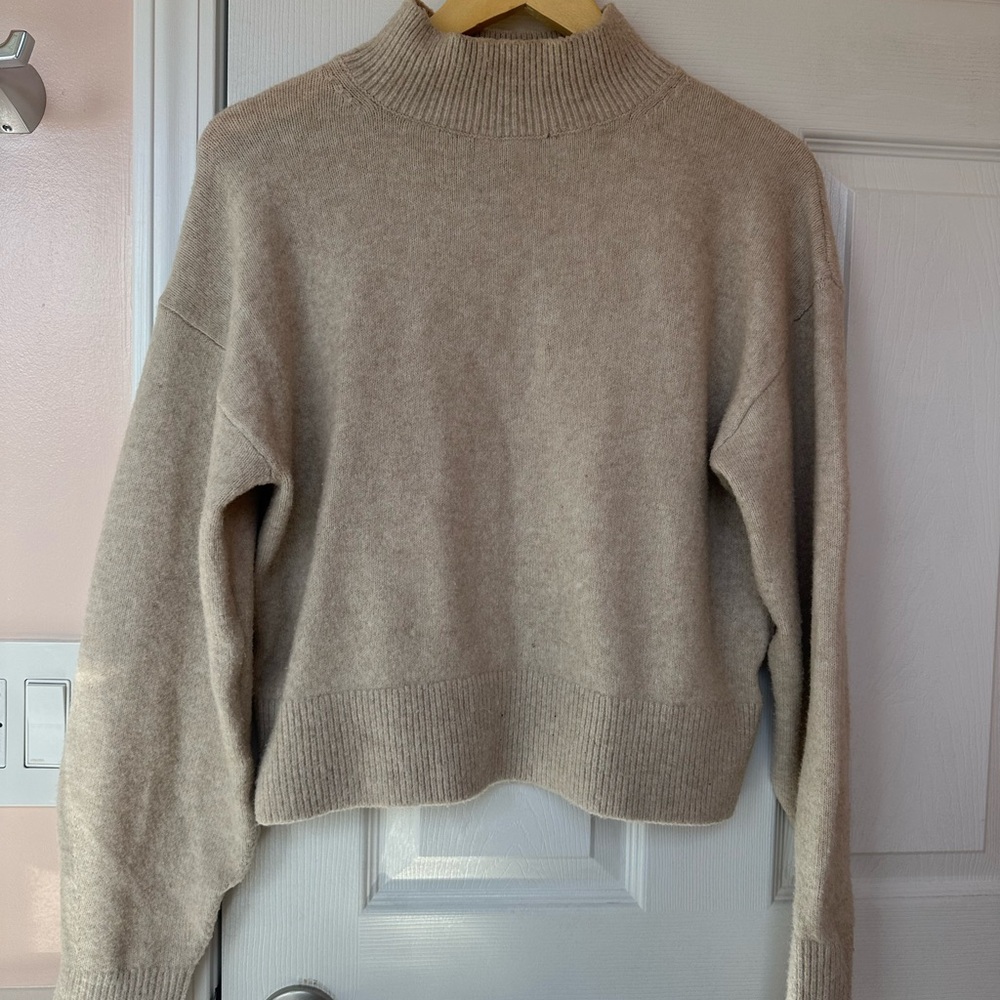 And Other Stories Beige Turtleneck Sweater